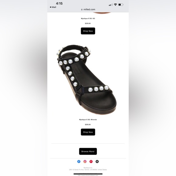 Stephanie Gottlieb X MYSTIQUE Sandlas • Miranda Pearl Strap • Size 9 - Picture 2 of 2
